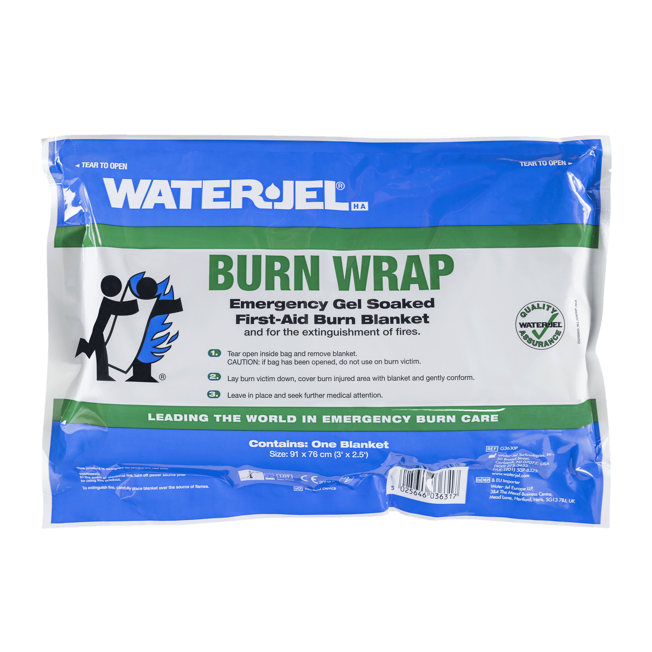 Safeguard Medical-First Responder Fire Blanket Burn Wrap 3' x 2.5' Case of 4-MedTech-1